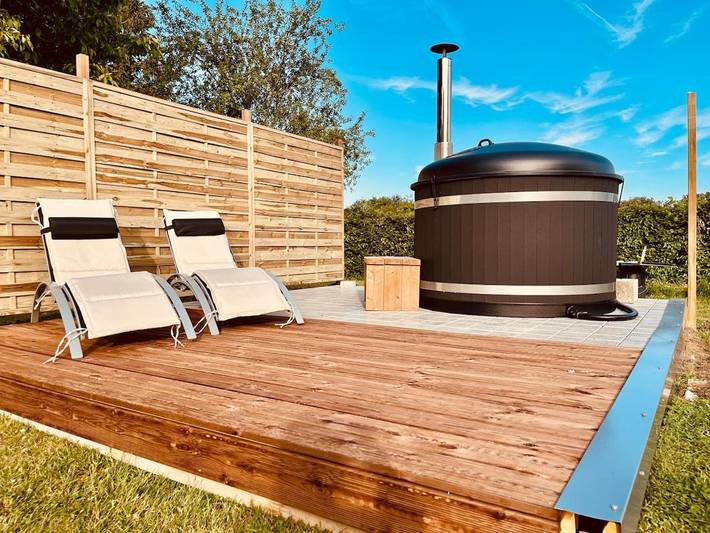 Maison de vacances pour 7 personnes, avec jacuzzi ainsi que terrasse et jardin