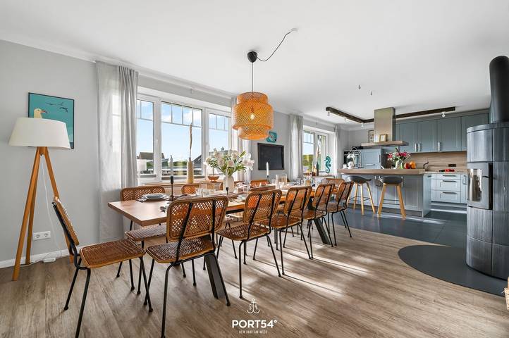 Ferienhaus für 10 Personen, mit Sauna und Ausblick sowie Garten in Dagebüll