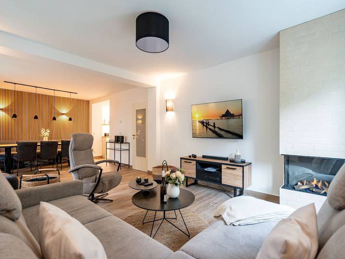 Ferienhaus für 9 Personen, mit Terrasse und Garten sowie Sauna in Drei Kaiserbäder