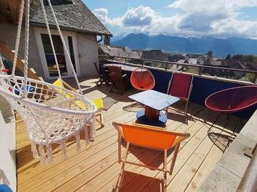 Gîte pour 8 personnes, avec terrasse et vue dans Lac du Sautet