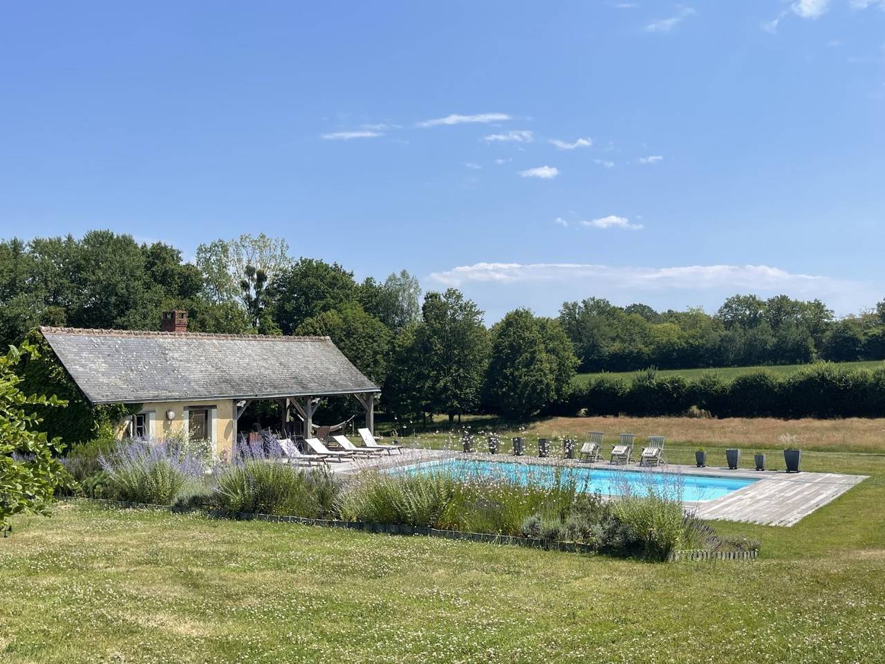 Castillerie - pool house - Chambre in Saint-Vincent-du-Lorouër, Sarthe