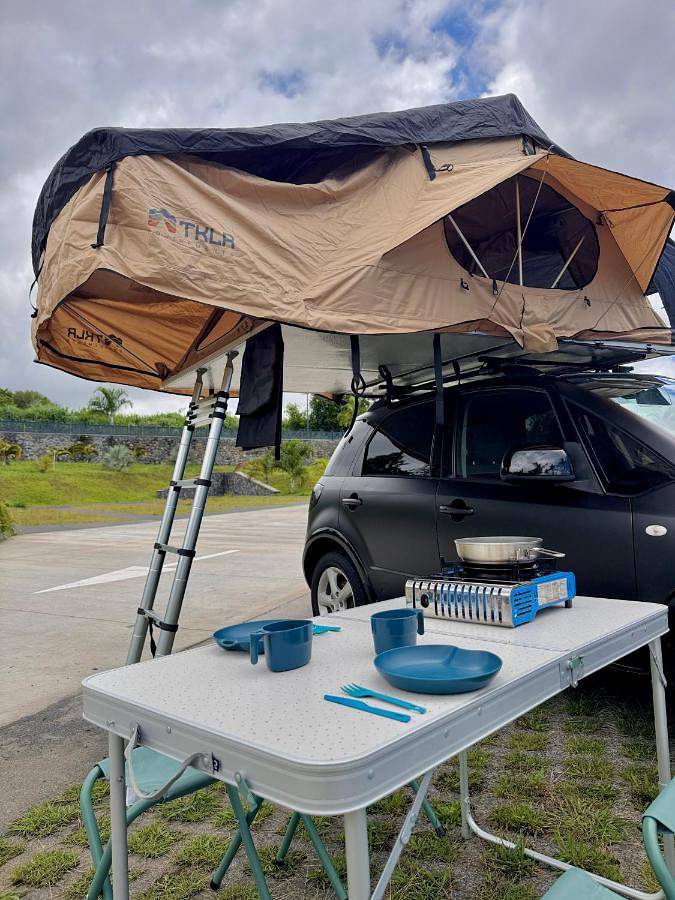 Tente pour 3 personnes, avec jardin