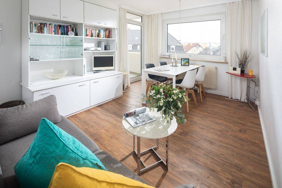 Geheel appartement, Vakantieappartement voor 3 personen met balkon in Norderney