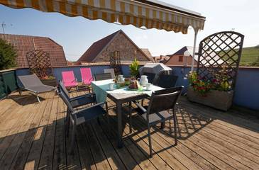 Gîte pour 6 personnes, avec terrasse à Beblenheim