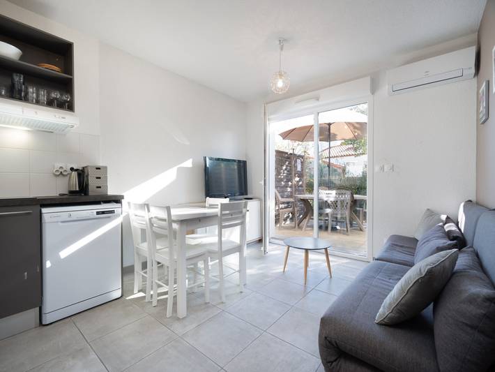 Maison de vacances pour 4 personnes, avec jardin et piscine, adapté aux familles à Sérignan