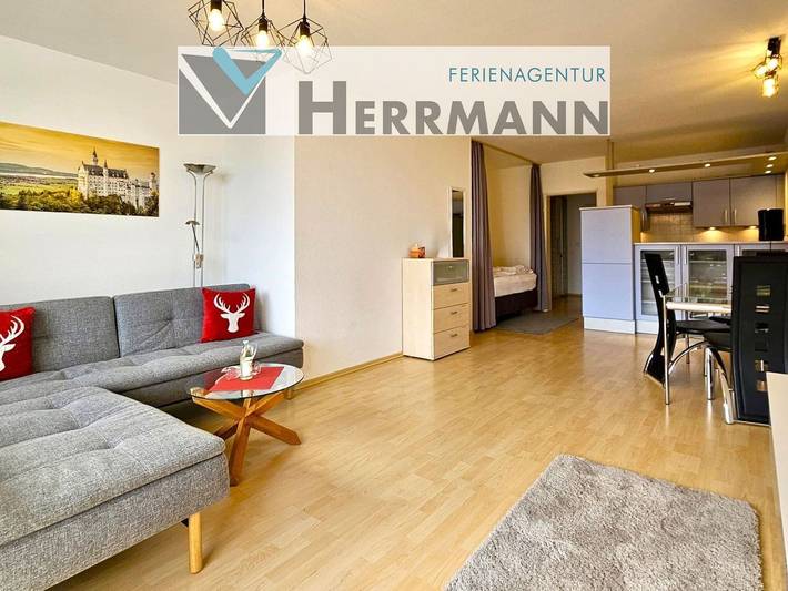 Ferienwohnung für 2 Personen, mit Terrasse und Ausblick am Forggensee