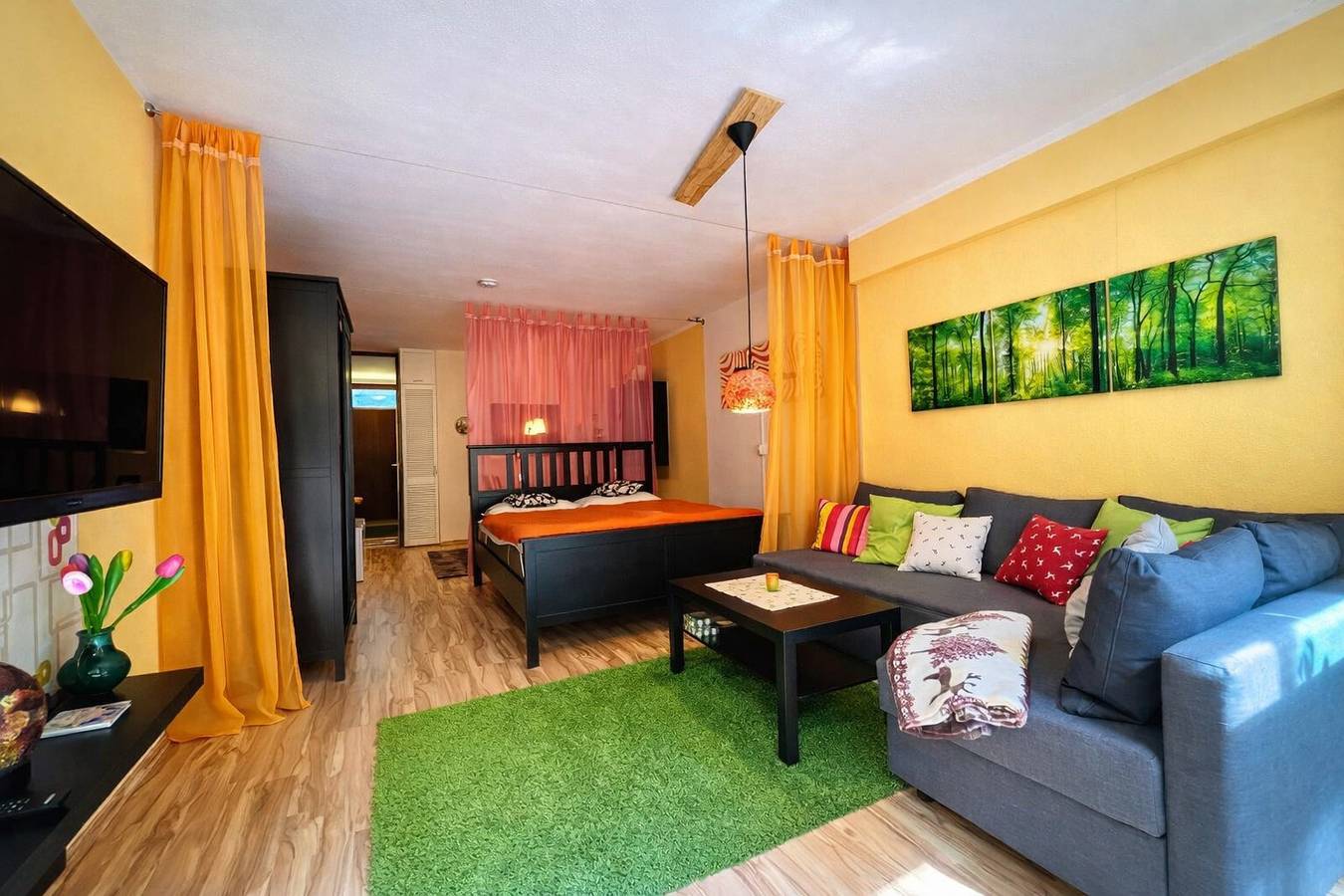 Ganzes Studio, Großes Studio-Apartment 'Waldquartier' mit Pool, Sauna, privater Terrasse und W-Lan in Schönwald, Südschwarzwald