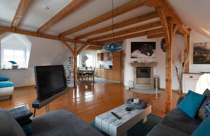 Ferienwohnung für 2 Personen, mit Balkon und Terrasse sowie Garten in Roggenstede