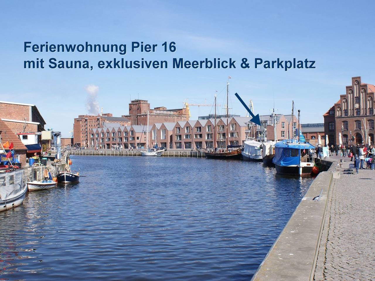 Ganze Ferienwohnung, Pier 16 mit Sauna - Abc346 - Pier 16 mit Sauna - Abc346 in Wismar, Nordwestmecklenburg (Wismar und Umgebung)