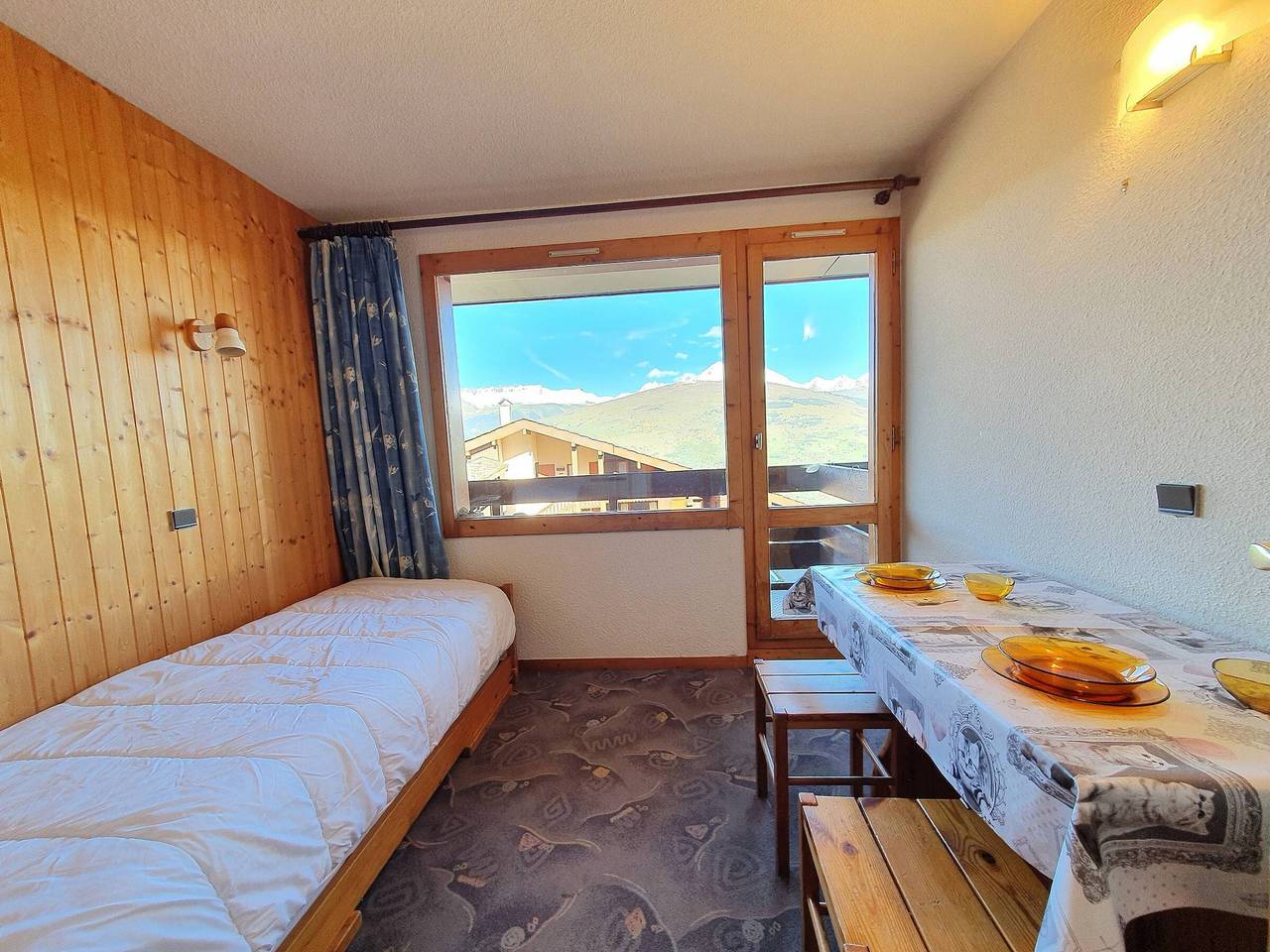 Estudio entero, Acogedor estudio para 2 a 100m de las pistas con balcón y vistas al Mont-Blanc in La Plagne, Bellentre