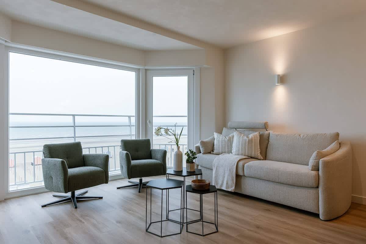 Ganze Wohnung, Ferienwohnung für 6 Personen mit Balkon/Terrasse in De Panne, Belgische Küste