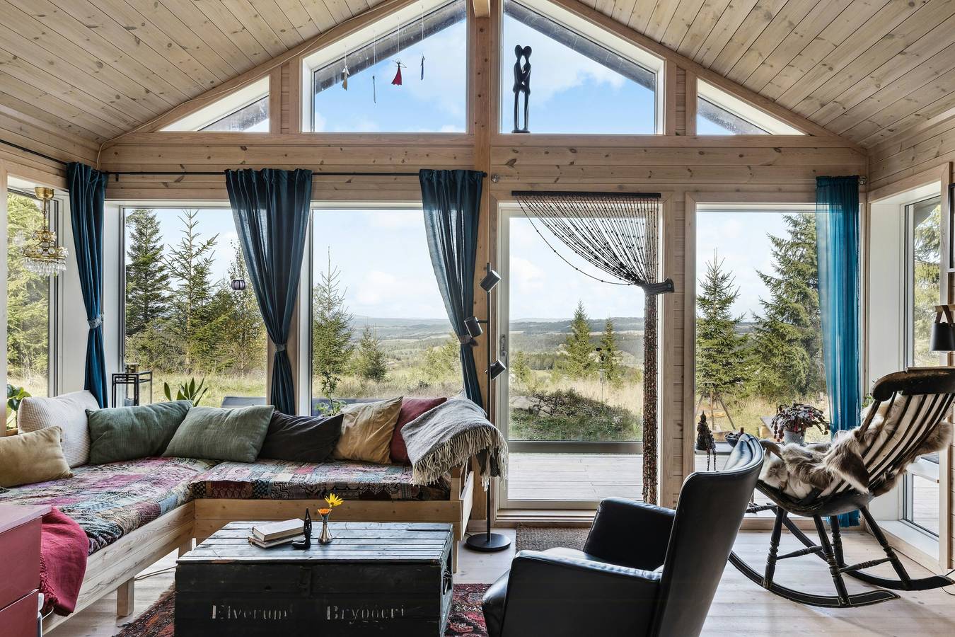 Familienhütte mit Blick auf Hadeland in Lunner