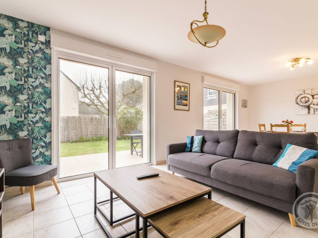 Encantadora casa de una planta cerca de la playa con jardín privado in Saint-Pair-sur-Mer, Côte de la Déroute