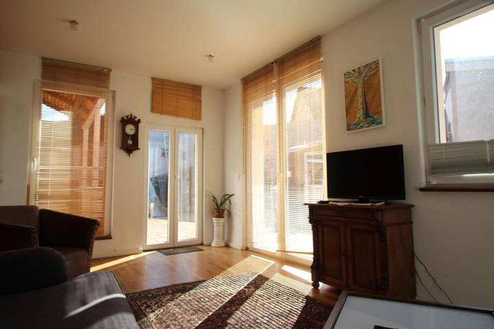 Ferienwohnung für 3 Personen, mit Terrasse und Garten sowie Ausblick in Teupitz