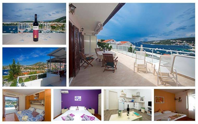 Maison d’hôte pour 2 personnes, avec Balcon et Terrasse ainsi que Jardin et Vue dans Hvar