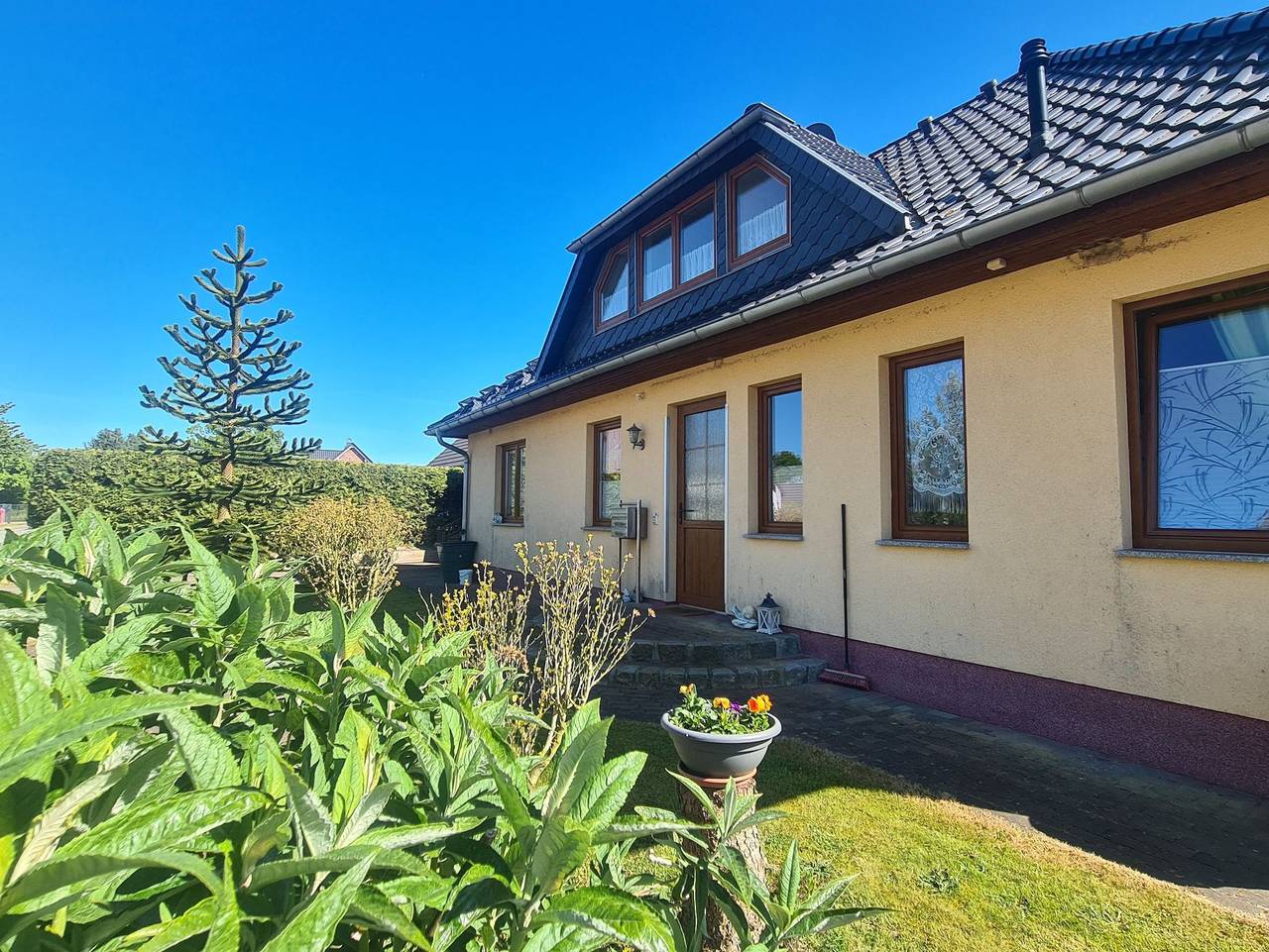 Fewo am Kleinbauernhof Gersdorf bei Kühlungsborn - 1-Raum-Ferienwohnung (max 2 Pers, 45m²) mit Gartenterrasse in Gersdorf, Biendorf