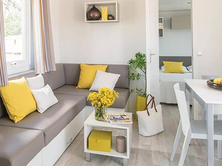 Camping Domaine de Soleil Plage - Mobilheim 6 personen - Ultimate | 3 Zi. | 6 Pers. | Einzelne Terrasse | 2 Bäder | Klimaanlage | Tv in Vitrac, Périgord Noir