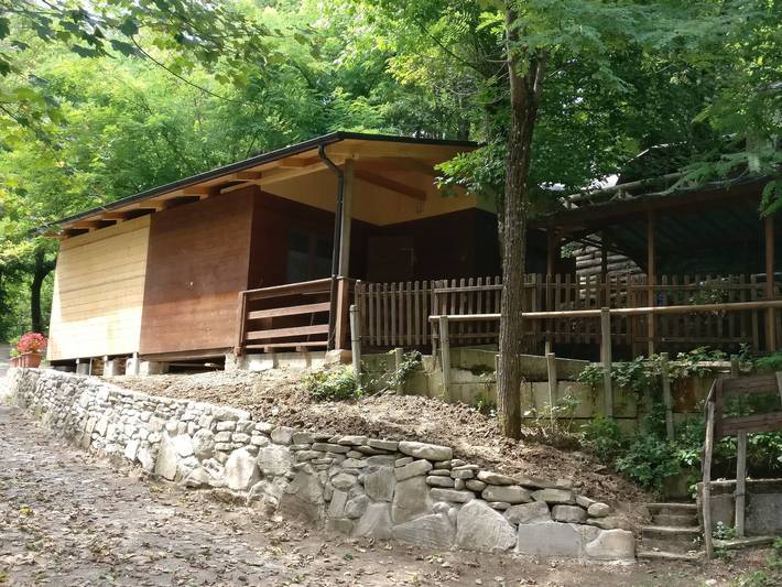 Hütte für 5 Personen, mit Garten