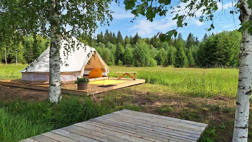 Kemping dla 3 osób, z widok i sauna oraz ogród w Estonia