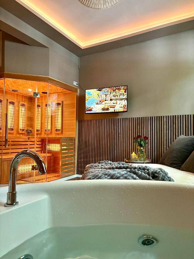 Apartament wakacyjny dla 4 osób, z jacuzzi i balkon oraz sauna, zwierzęta dozwolone w Essen