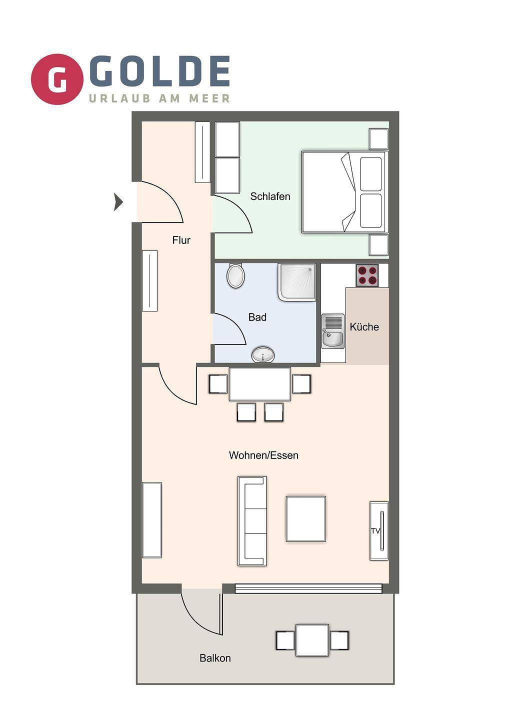 Ganze Ferienwohnung, Appartement Boje 64 in St. Peter-Bad, St. Peter-Ording
