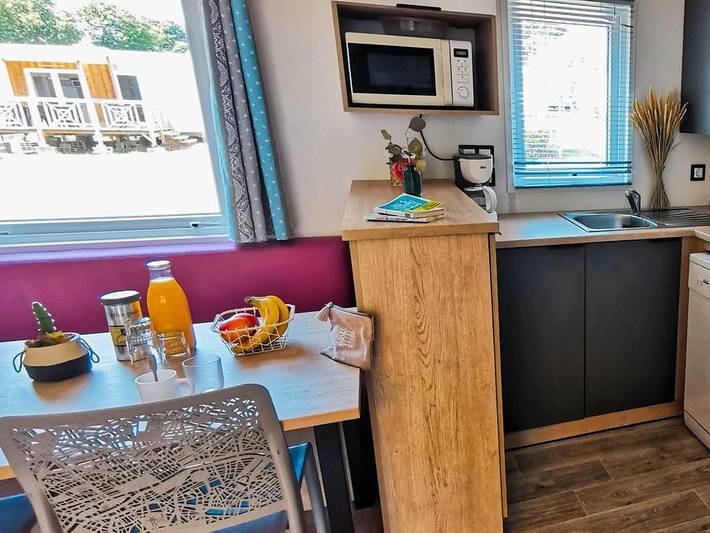 Camping La Mer Blanche  - Mobilheim 9 personen - Mobilheim Presta+ 4 Zimmer 40m² Tv + Klimaanlage in Bénodet, Côte de Cornouaille