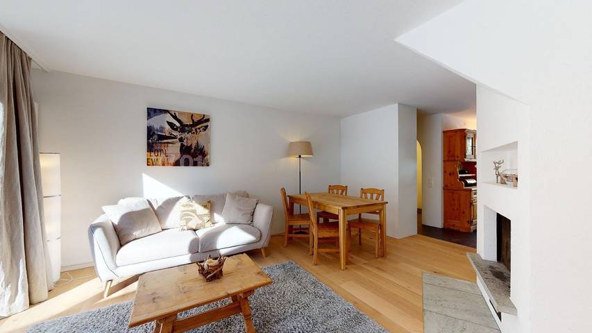 Ferienwohnung für 4 Personen, mit Terrasse und Garten sowie Sauna in Celerina