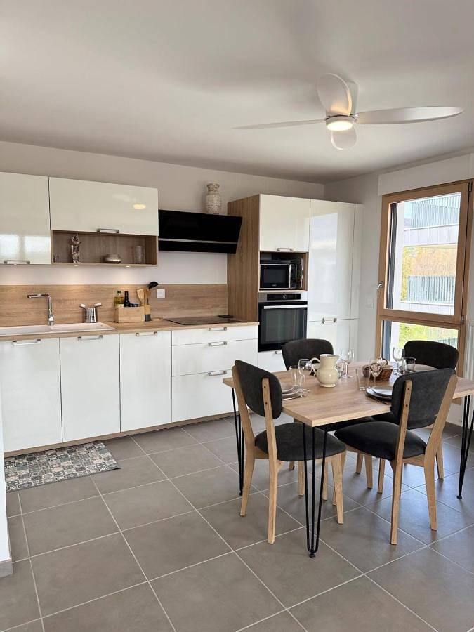 Gîte pour 4 personnes, avec balcon et vue sur le lac dans Esplanade du Lac ( Aix-les-Bains)