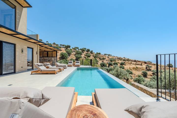 Ferienhaus für 7 Personen, mit Meerblick und Balkon sowie Whirlpool und Terrasse in Rethymno und Umgebung - 3