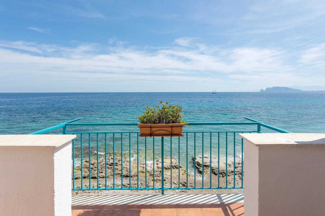 Maison de vacances 'Vista Mare' avec vue sur la mer, Wi-Fi et climatisation in Palerme, Province de Palerme
