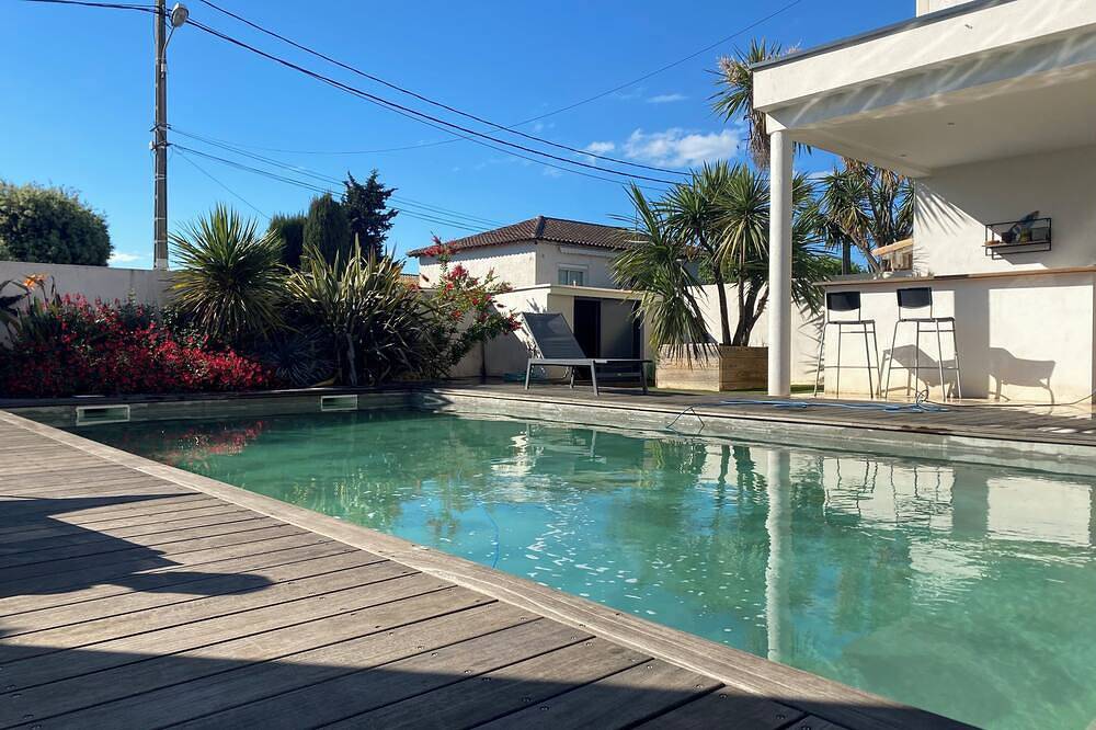 Villa contemporaine récente entre Montpellier et les plages in Pérols, Côte méditerranéenne (France)