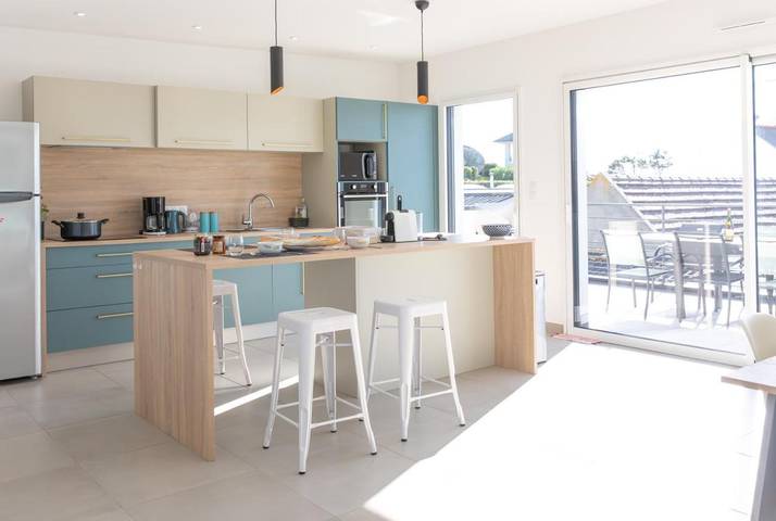 Location de vacances pour 6 personnes, avec piscine ainsi que vue et jardin, animaux acceptés à Sibiril - 3