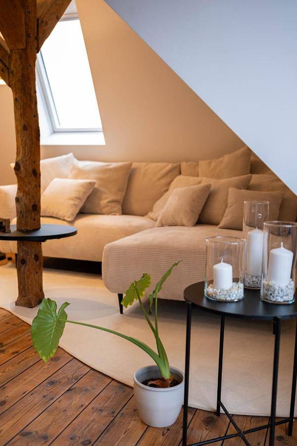 Ferienwohnung für 4 Personen, mit Balkon und Ausblick in der Lüneburger Heide