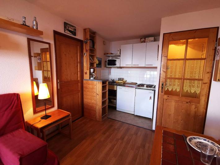 Ganze Wohnung, Apartment in Adrets-Prapoutel, 2 Zimmer, Balkon, nahe Pisten und Geschäften in Prapoutel, Les Adrets