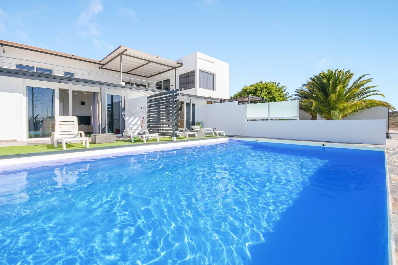 Ferienwohnung „Casa Amanecer 2“ mit Meerblick, Bergblick, Garten und Pool in Mácher, Tías