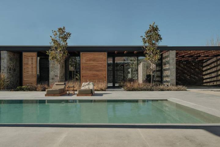 Appartement de vacances pour 3 personnes, avec terrasse ainsi que jardin et piscine