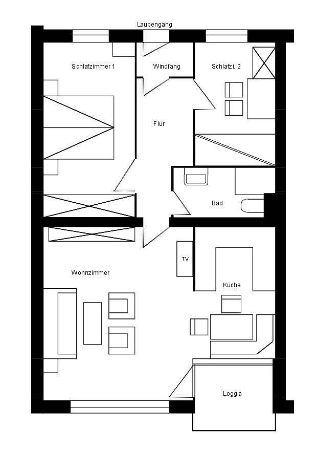 Bungalow für 4 Personen, mit Balkon auf Sylt - 2