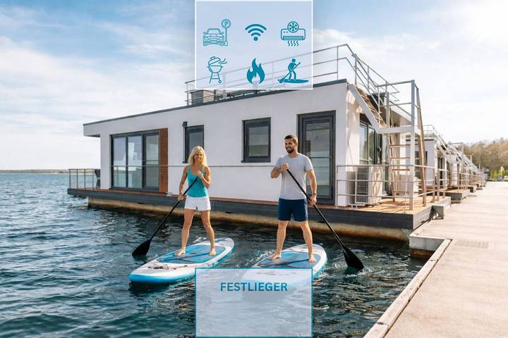 Ferienhaus für 4 Personen, mit Ausblick und Seeblick sowie Terrasse in Vetschau