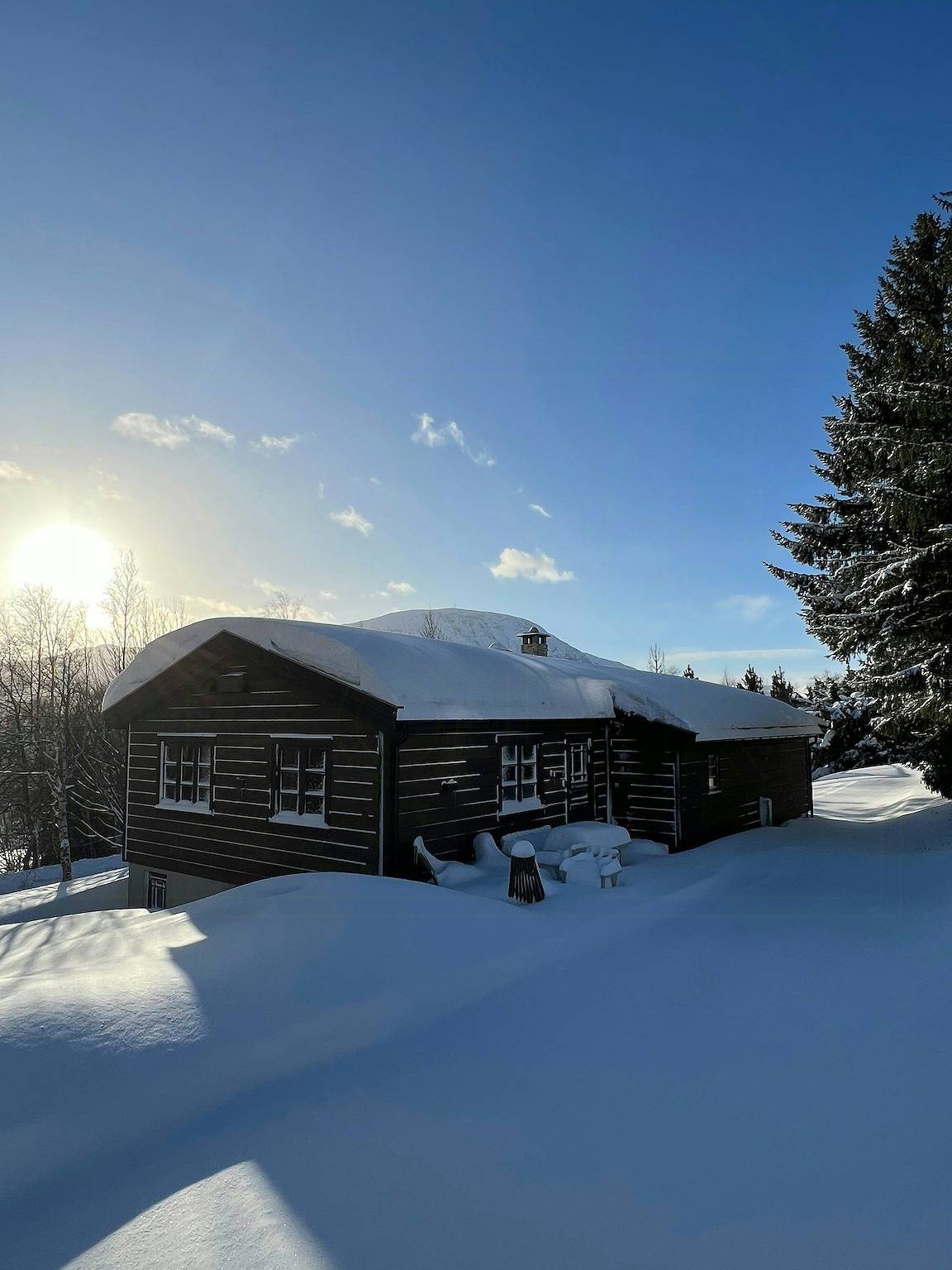 Blockhaus an der Skipiste in Oppdal in Oppdal