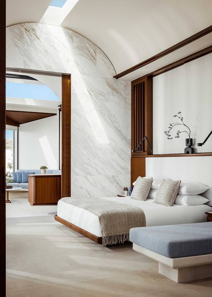 Villa pour 3 personnes, avec jardin ainsi que vue sur l’océan et balcon dans Kea