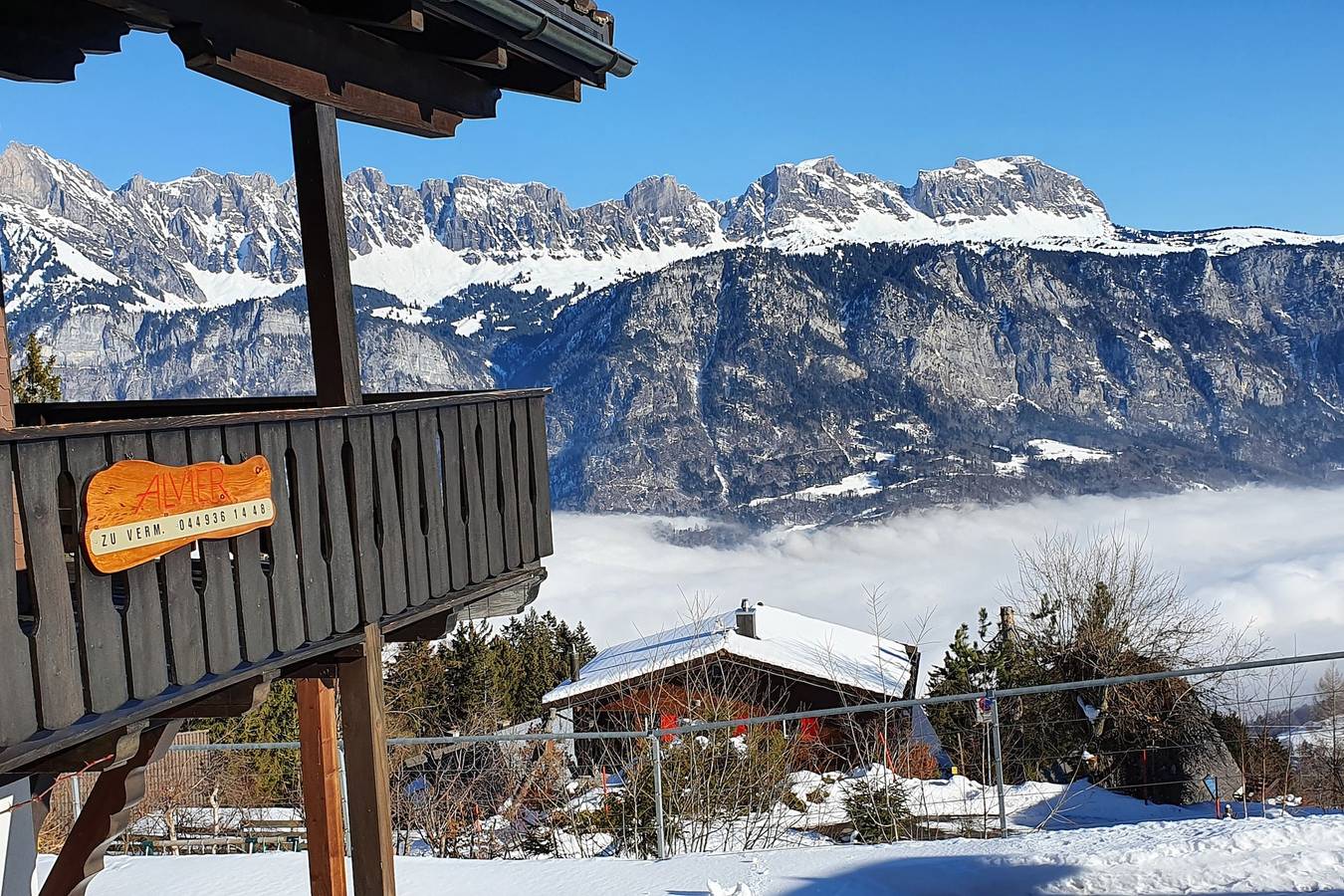 Ganze Ferienwohnung, Chalet Alvier - 3.5 Zimmerwohnung Bad/Dusche/Balkon in Flums, Churer Rheintal