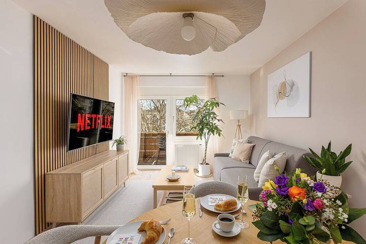 Ferienwohnung für 4 Personen, mit Balkon und Garten in Bruchsal