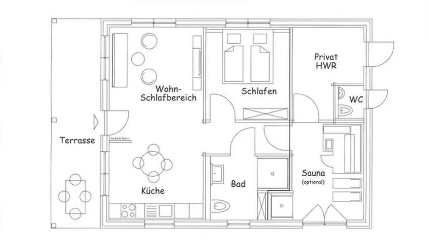 Ferienhaus für 4 Personen, mit Garten und Terrasse in Hessen - 4