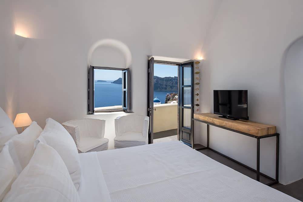 Aerie schönes Haus, das Herz von Oias traditioneller Siedlung, Caldera-Aussicht in Oia, Santorin