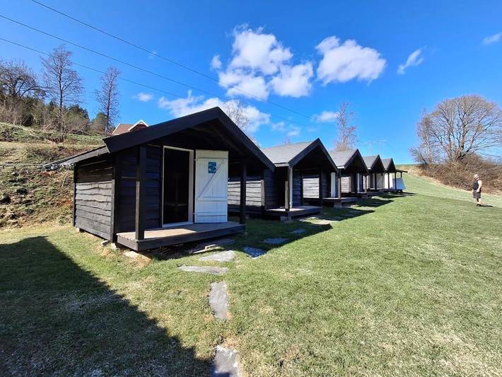 Camping für 4 Personen, mit Garten und Sauna sowie Ausblick und Terrasse in Süd-Norwegen