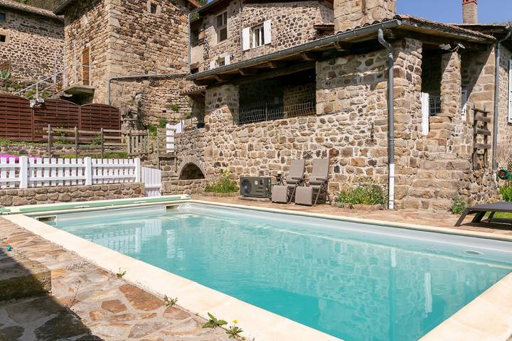 Maison de vacances pour 12 personnes, avec Terrasse ainsi que Jardin et Piscine