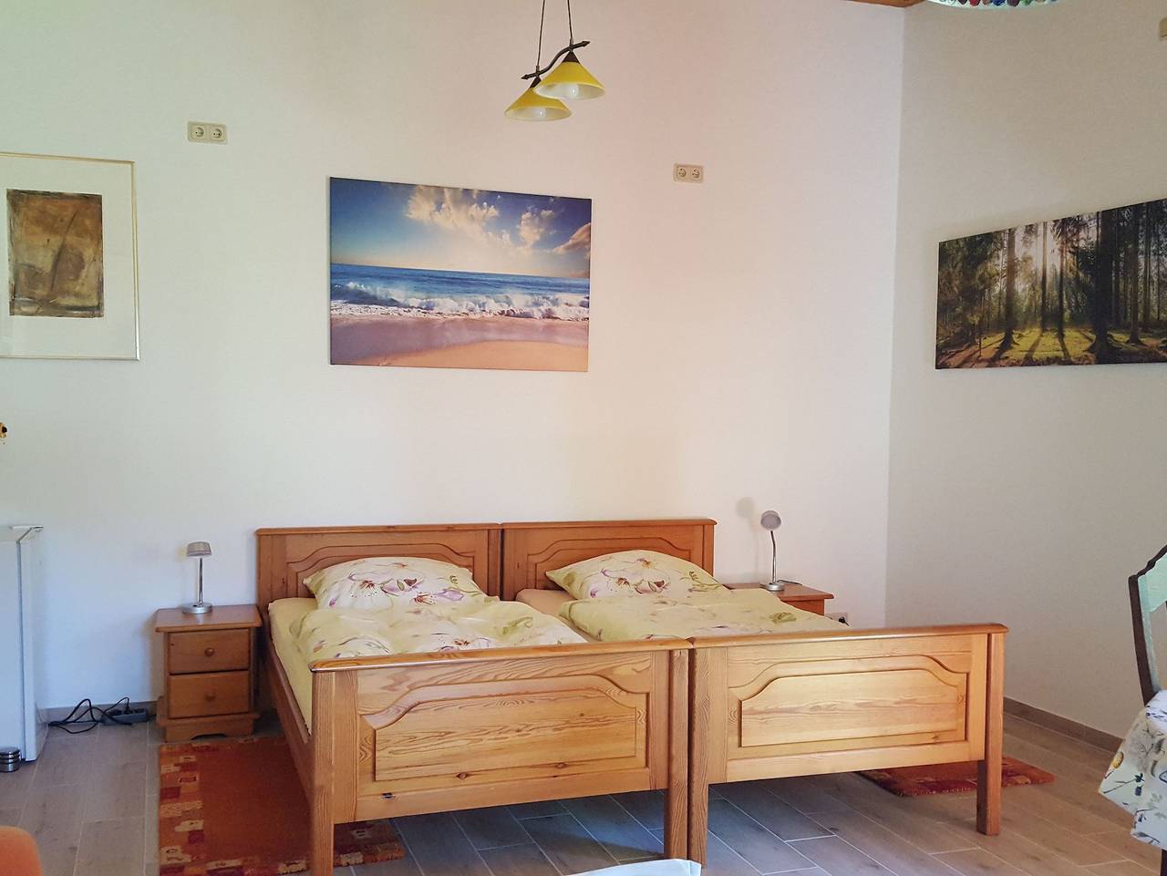 Ganze Ferienwohnung, Gästehäuser Eva-Maria und Reinhard Köhler - Zedernblockhaus Ez David in Hinrichshagen, Vorpommern Greifswald