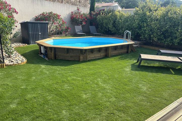 Ferienhaus für 6 Personen, mit Pool, mit Haustier