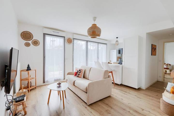 Appartement de vacances pour 3 personnes, avec jardin
