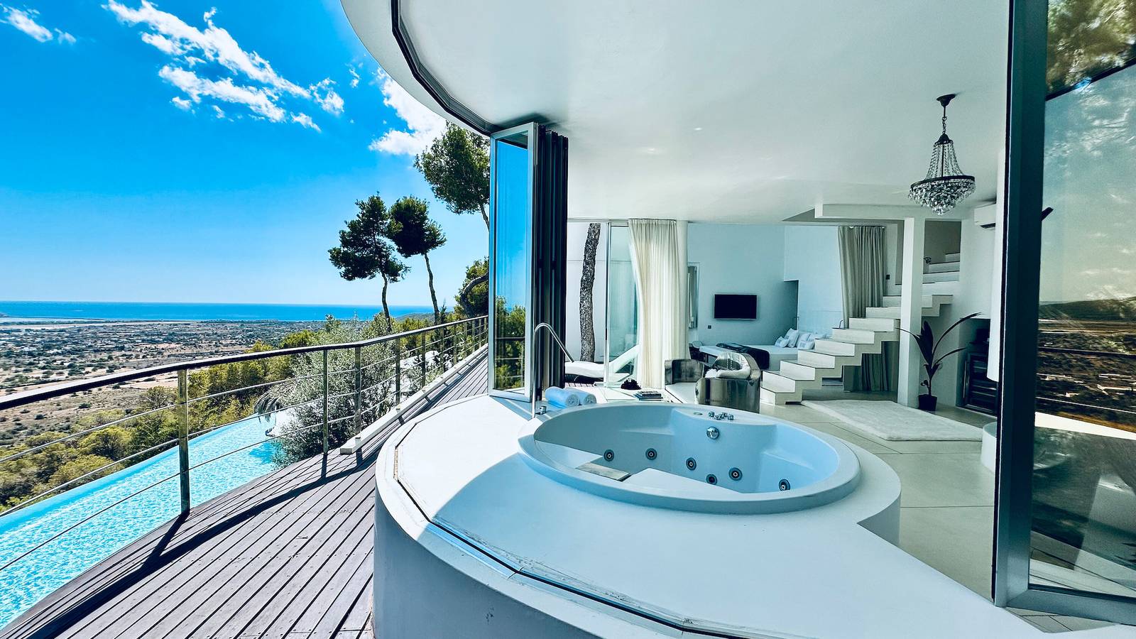 Villa 'Roca Ibiza' with Sea View, Wi-Fi and Air Conditioning in Sant Josep de sa Talaia, South Ibiza